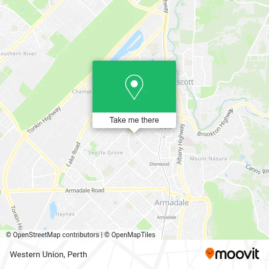 Mapa Western Union