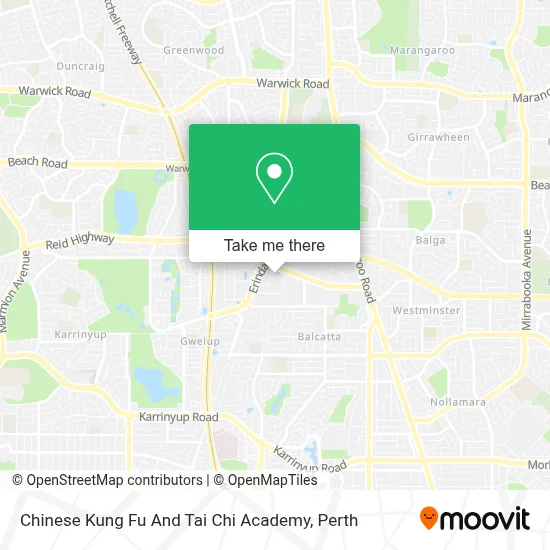 Mapa Chinese Kung Fu And Tai Chi Academy