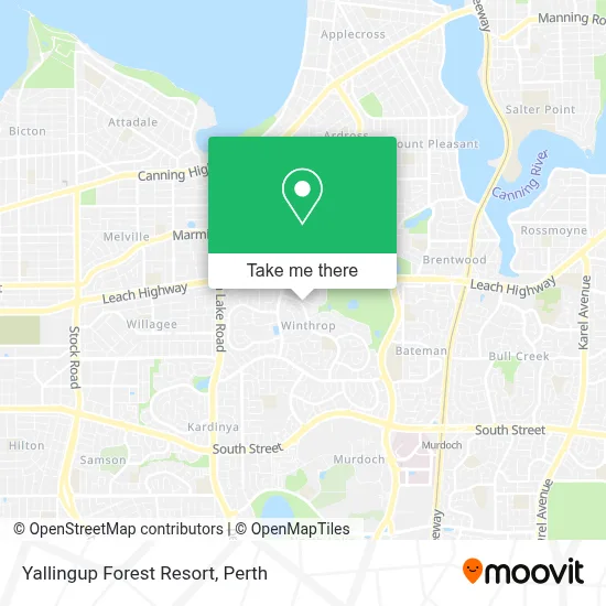 Mapa Yallingup Forest Resort