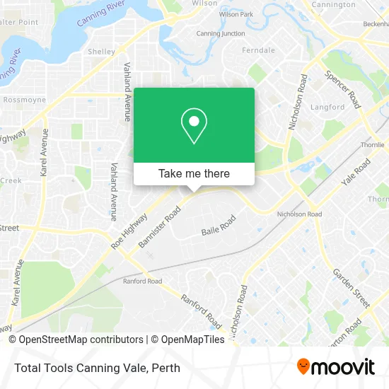 Mapa Total Tools Canning Vale