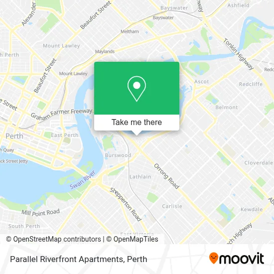 Mapa Parallel Riverfront Apartments