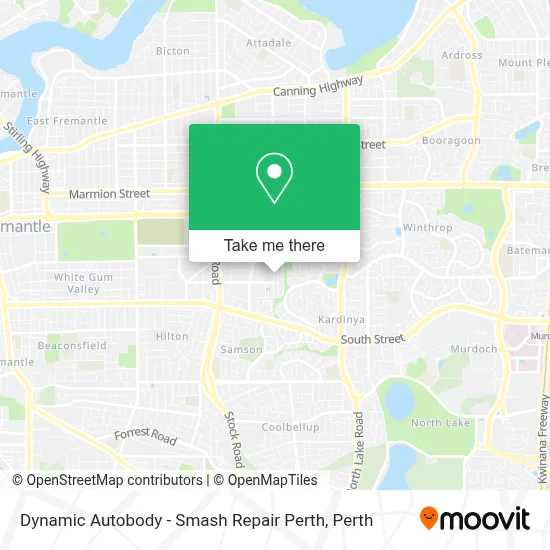 Dynamic Autobody - Smash Repair Perth map