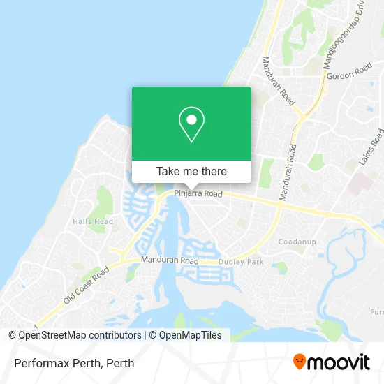 Mapa Performax Perth