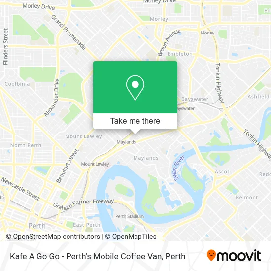 Mapa Kafe A Go Go - Perth's Mobile Coffee Van