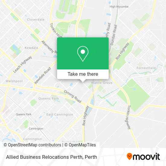 Mapa Allied Business Relocations Perth