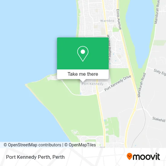 Mapa Port Kennedy Perth