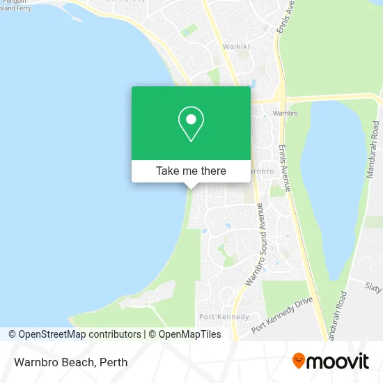 Mapa Warnbro Beach
