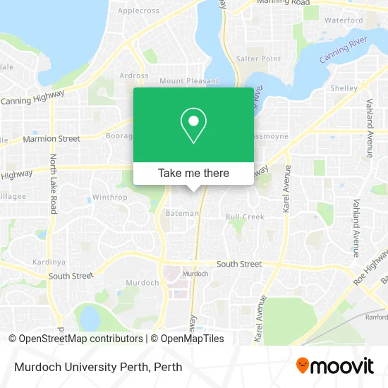 Mapa Murdoch University Perth