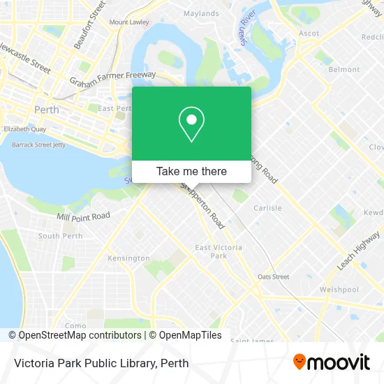 Mapa Victoria Park Public Library