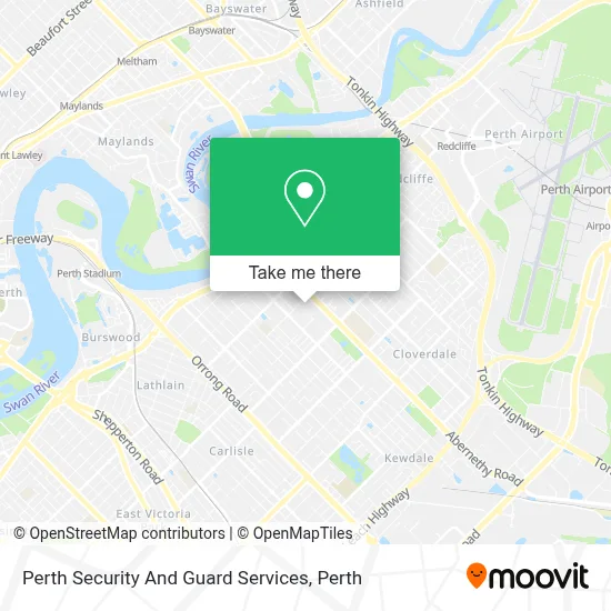 Mapa Perth Security And Guard Services