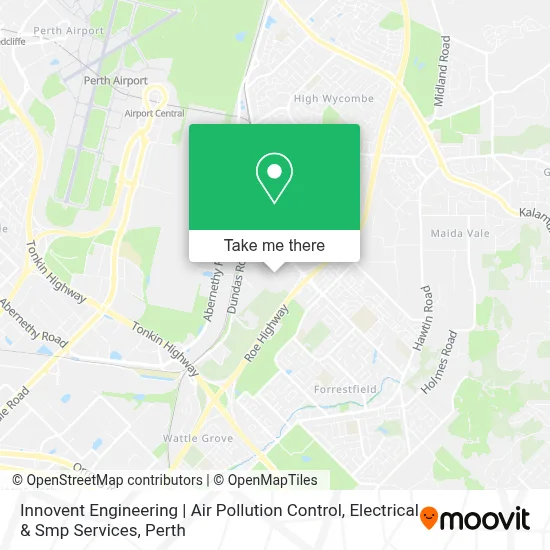 Mapa Innovent Engineering | Air Pollution Control, Electrical & Smp Services