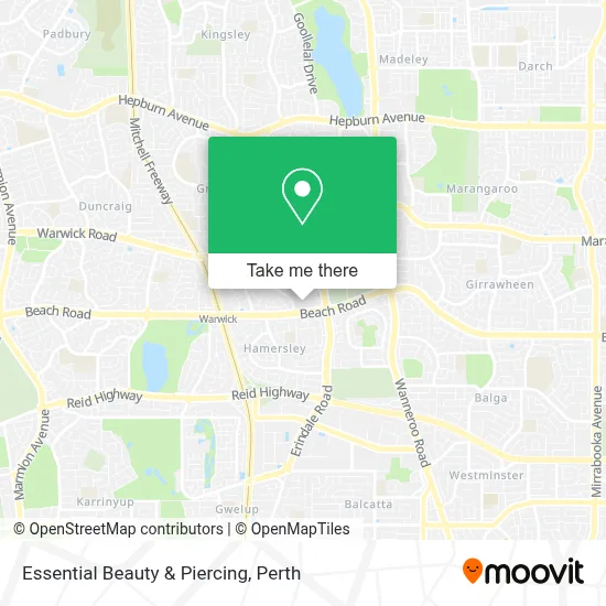 Mapa Essential Beauty & Piercing