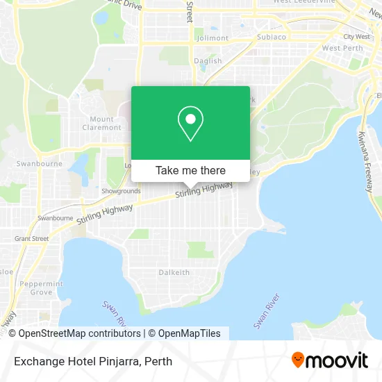 Mapa Exchange Hotel Pinjarra