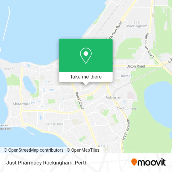Mapa Just Pharmacy Rockingham