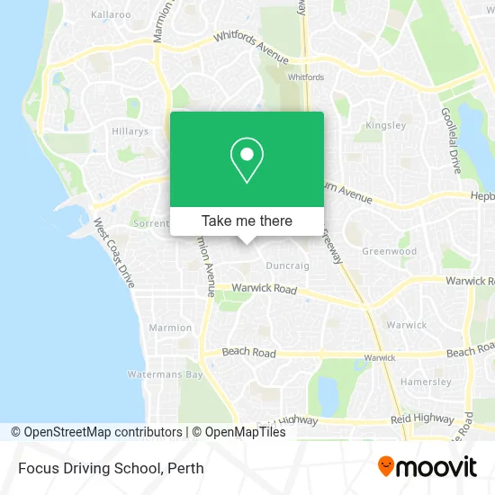 Mapa Focus Driving School
