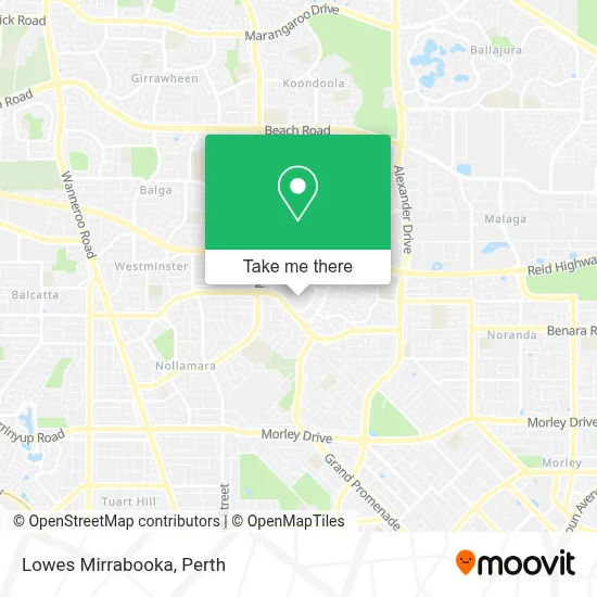 Mapa Lowes Mirrabooka