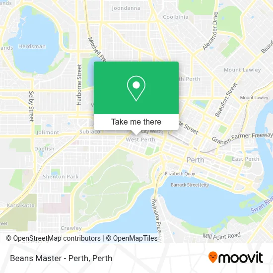 Beans Master - Perth map