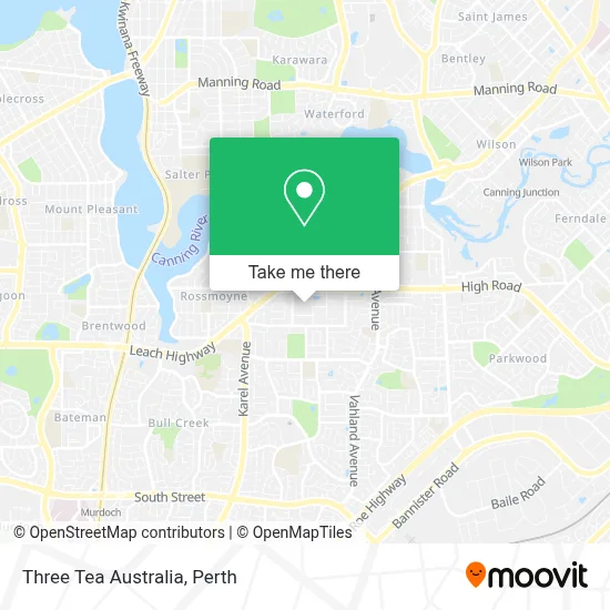 Mapa Three Tea Australia