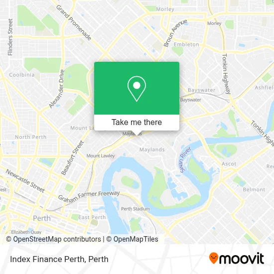 Mapa Index Finance Perth