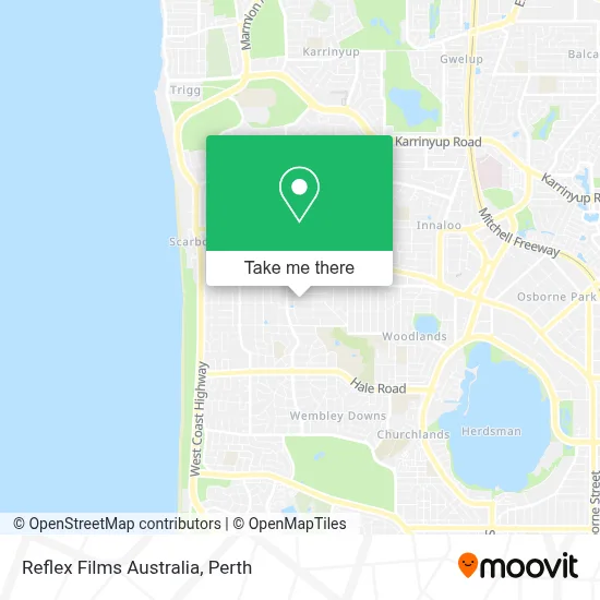 Mapa Reflex Films Australia
