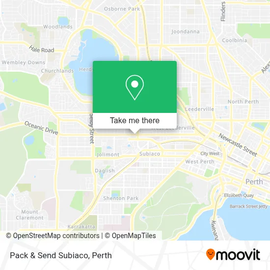 Pack & Send Subiaco map