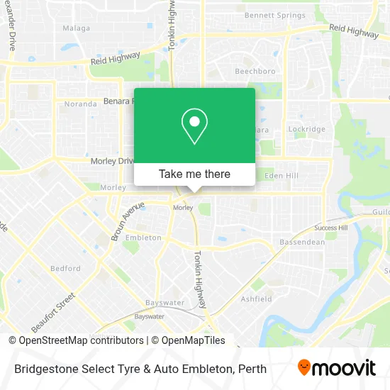 Mapa Bridgestone Select Tyre & Auto Embleton