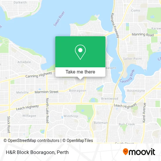 Mapa H&R Block Booragoon