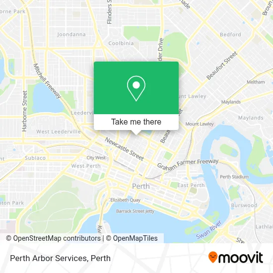 Mapa Perth Arbor Services