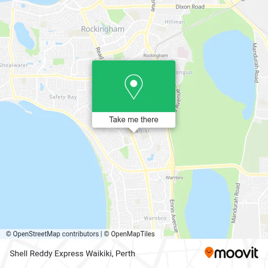 Mapa Shell Reddy Express Waikiki