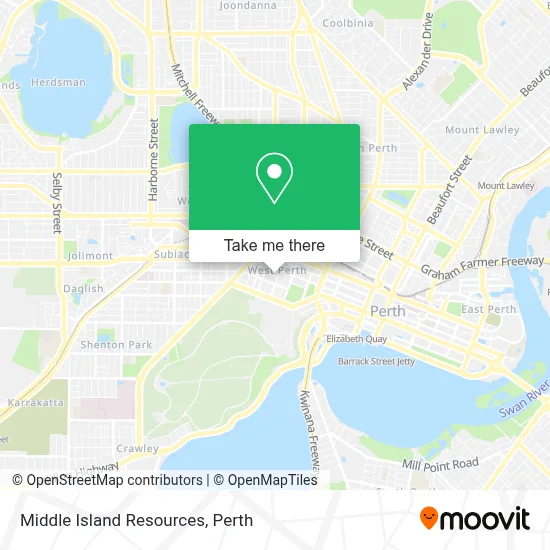 Mapa Middle Island Resources
