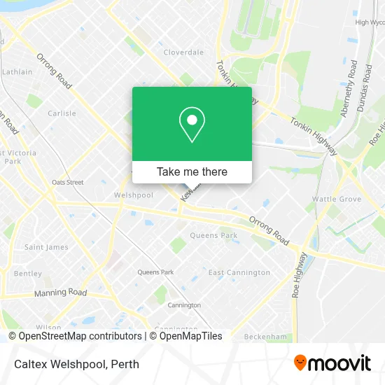 Caltex Welshpool map