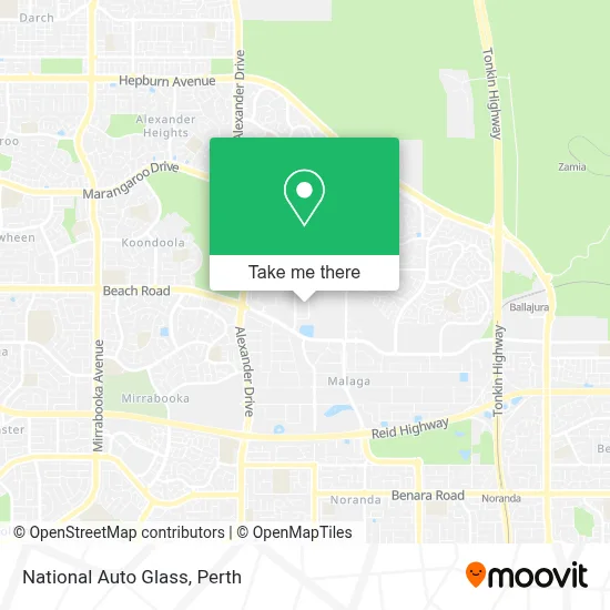 Mapa National Auto Glass