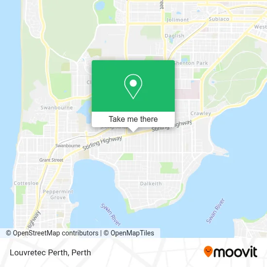 Mapa Louvretec Perth