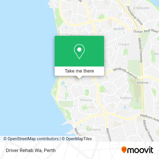 Mapa Driver Rehab Wa