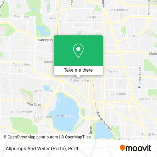 Mapa Allpumps And Water (Perth)