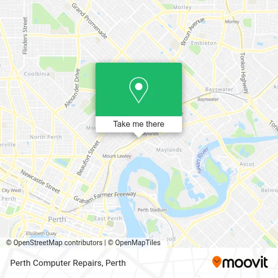 Perth Computer Repairs map