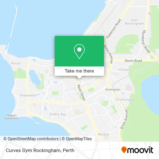 Mapa Curves Gym Rockingham