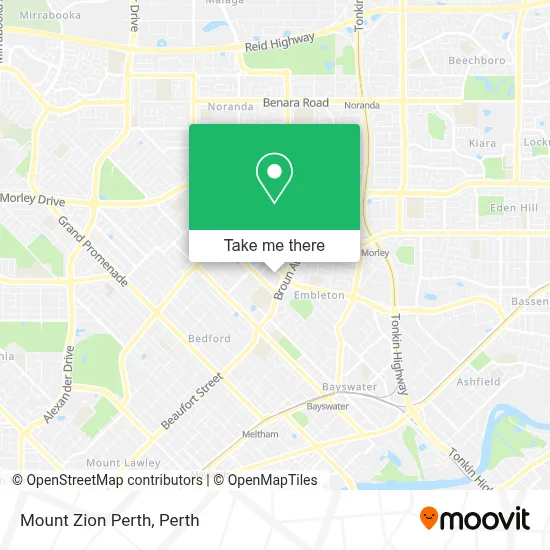 Mapa Mount Zion Perth