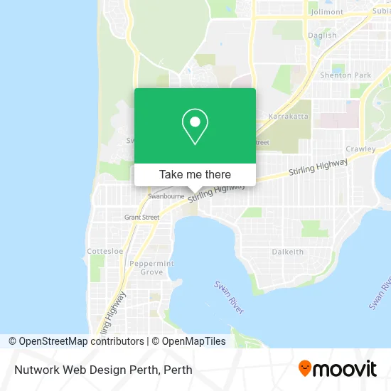 Mapa Nutwork Web Design Perth