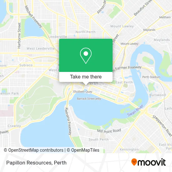 Mapa Papillon Resources