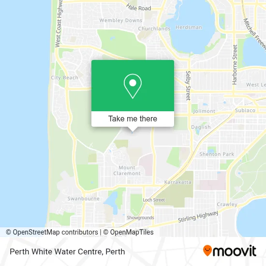 Mapa Perth White Water Centre