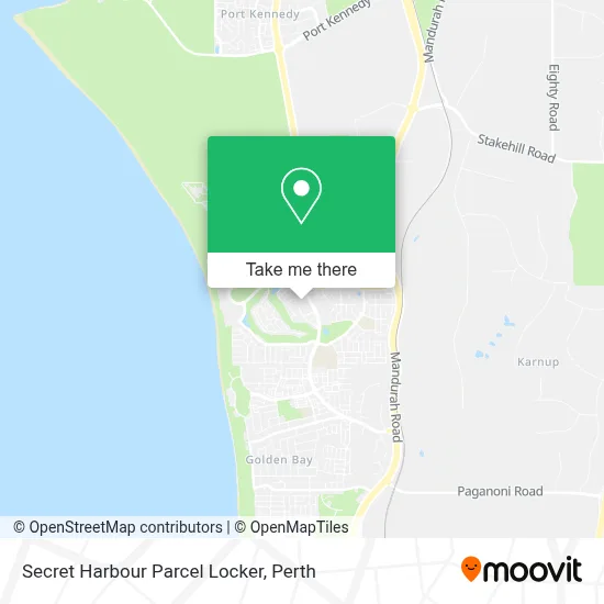 Mapa Secret Harbour Parcel Locker
