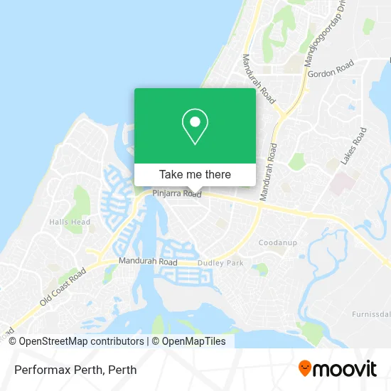 Mapa Performax Perth