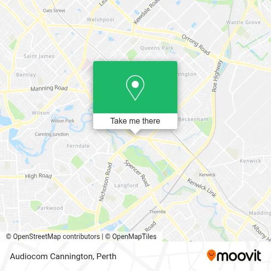 Mapa Audiocom Cannington