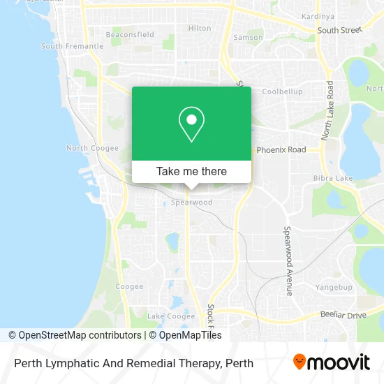 Mapa Perth Lymphatic And Remedial Therapy