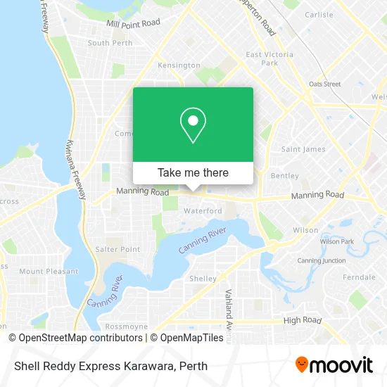 Mapa Shell Reddy Express Karawara
