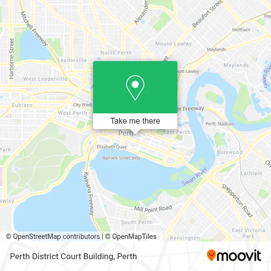 Mapa Perth District Court Building