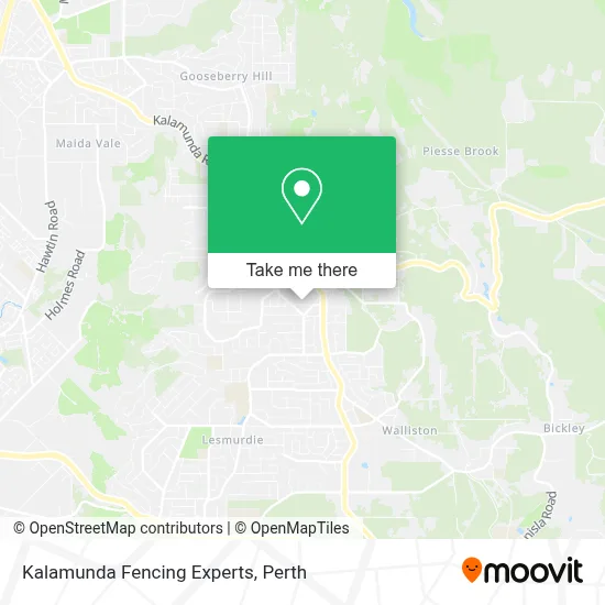 Mapa Kalamunda Fencing Experts