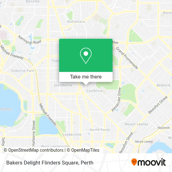 Mapa Bakers Delight Flinders Square
