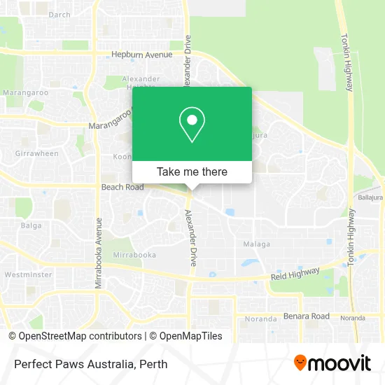 Mapa Perfect Paws Australia